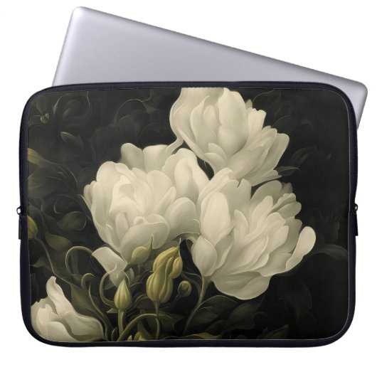 Erforschung einer Peonie Laptopschutzhülle (Vorderseite)