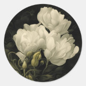 Erforschung einer Peonie Runder Aufkleber (Vorderseite)