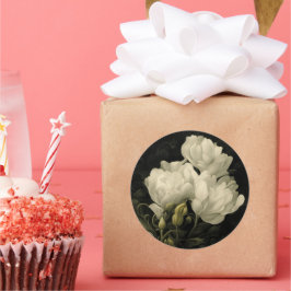 Erforschung einer Peonie Runder Aufkleber