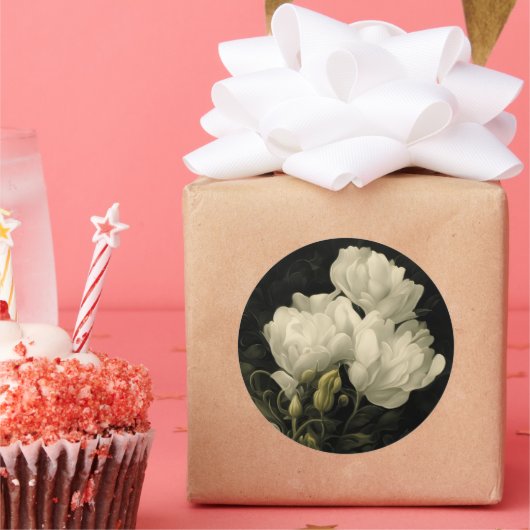 Erforschung einer Peonie Runder Aufkleber (Party)