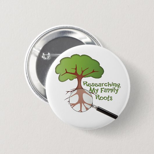 Erforschung meiner Familienwurzeln Button (Vorne & Hinten)
