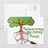 Erforschung meiner Familienwurzeln Postkarte (Vorne/Hinten)
