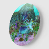 Erforschung von 3D-Haien Große Wanduhr (Winkel)