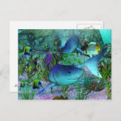 Erforschung von 3D-Haien Postkarte (Vorne/Hinten)