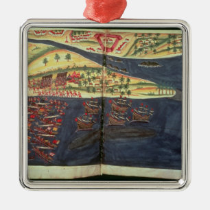 Erforschungskarte von Surat Silbernes Ornament