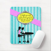 Erfreuen Sie sich in der aquamarinen Bibel 37:4 Mousepad (Mit Mouse)