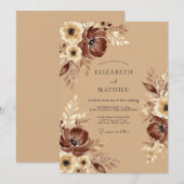 Erfreulich herbstliche Hochzeit Einladung (Vorne/Hinten)