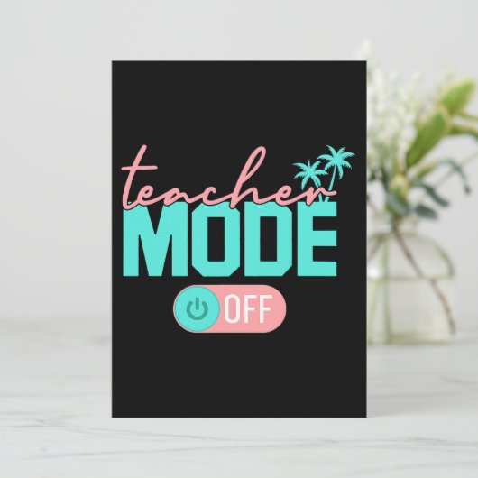 Erfreulicher Lehrermodus am letzten Schulsommer B Einladung (Stehend Vorderseite)