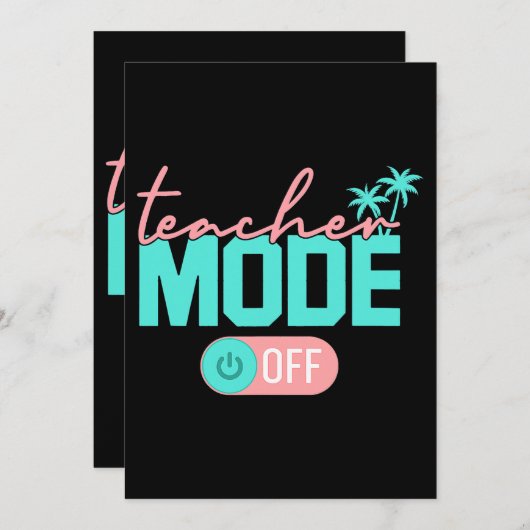 Erfreulicher Lehrermodus am letzten Schulsommer B Einladung (Vorne/Hinten)