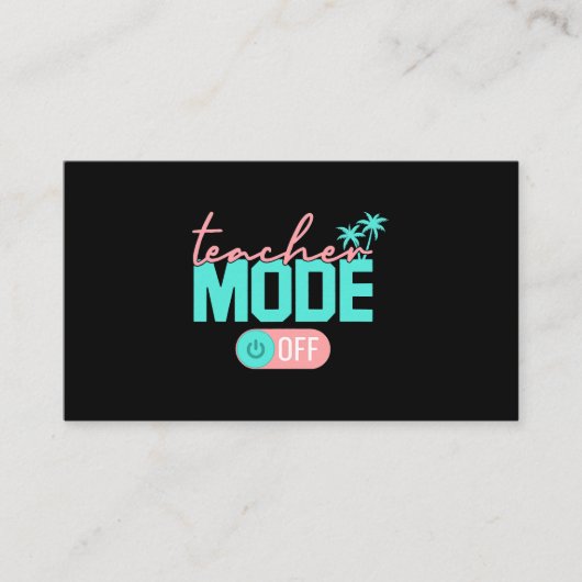 Erfreulicher Lehrermodus am letzten Schulsommer B Visitenkarte (Vorderseite)