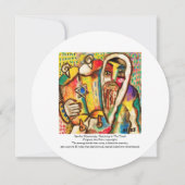 erfreut über die Tora (gerundet) Einladung (Rückseite)