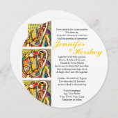 erfreut über die Tora (gerundet) Einladung (Vorne/Hinten)