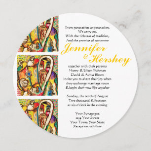 erfreut über die Tora (gerundet) Einladung