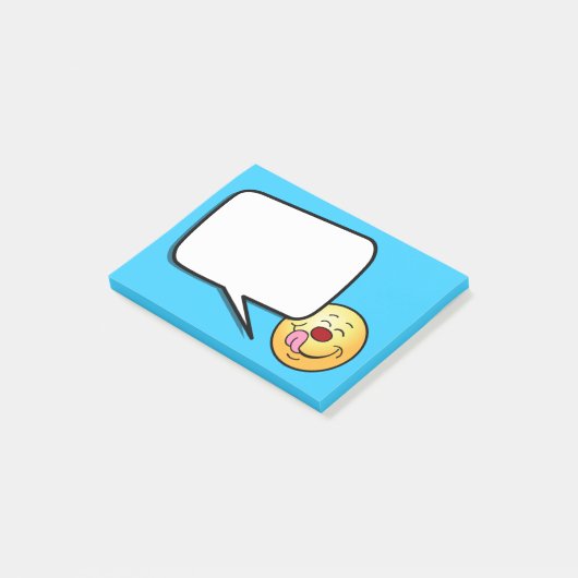 Erfreutes Gesicht Grumpey Post-it Klebezettel (angewinkelt)