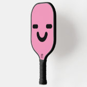 Erfreutes Gesicht Hellrosa Pickleball Schläger (Links)