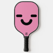 Erfreutes Gesicht Hellrosa Pickleball Schläger (Rückseite)