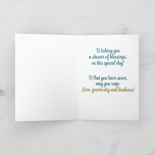 Erfrischend & bedeutend, Denken Sie an Sie, Karte (Innenseite)