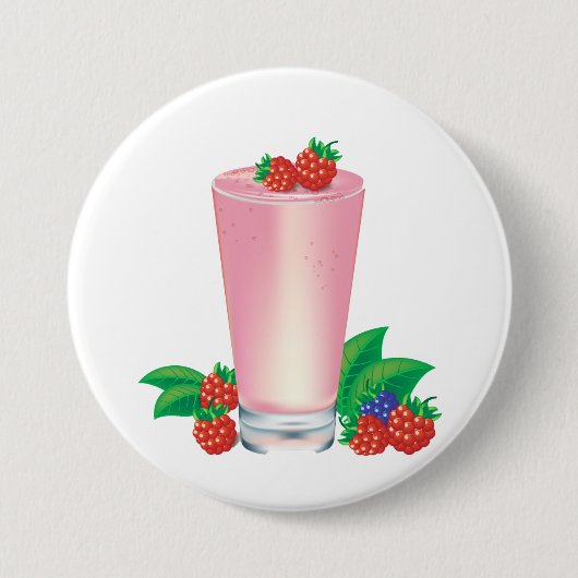 Erfrischend Berry Smoothie Pink Drink Button (Vorderseite)