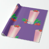 Erfrischend Berry Smoothie Pink Drink Geschenkpapier (Ungerollt)
