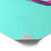 Erfrischend Limon & Mint Splash Poster (Ecke)