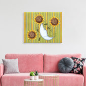 Erfrischend Moon Wrapped Canvas Leinwanddruck (Insitu (Wohnzimmer))