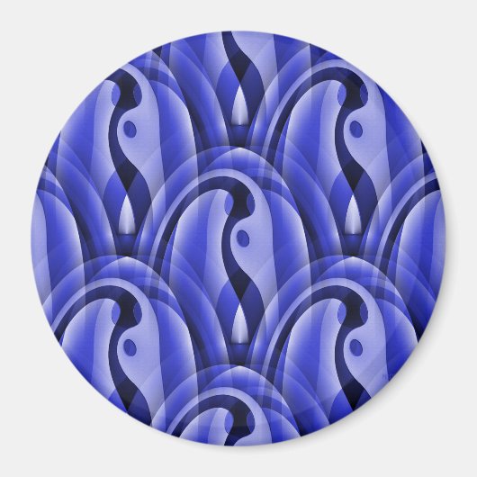 Erfrischende Augenblicke in Blau... Magnet (Vorne)