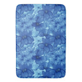 Erfrischende blaue Wasserfarbe Blumenmatte Badematte (Vorderseite Vertikal)
