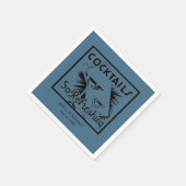 Erfrischende Cocktails Aquamarines blaues Party Serviette (Ecke)