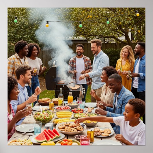 Erfrischende Cookout-Getränke Poster (Vorne)