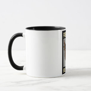 Erfrischende, coole und farbenfrohe Vögel fliegen Tasse
