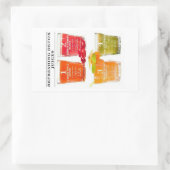 Erfrischende Detox-Juices Rechteckiger Aufkleber (Tasche)