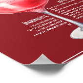 Erfrischende Erdbeere Rezept Bar Poster (Ecke)