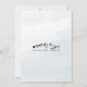 Erfrischende Hochzeit im Wald von Bergen Einladung (Rückseite)