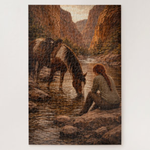 Erfrischende Pause   Pferdekunst   Puzzle