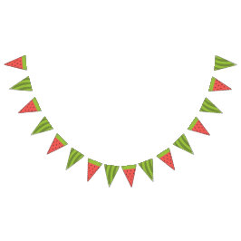 Erfrischende Sommermelone. Wimpelkette