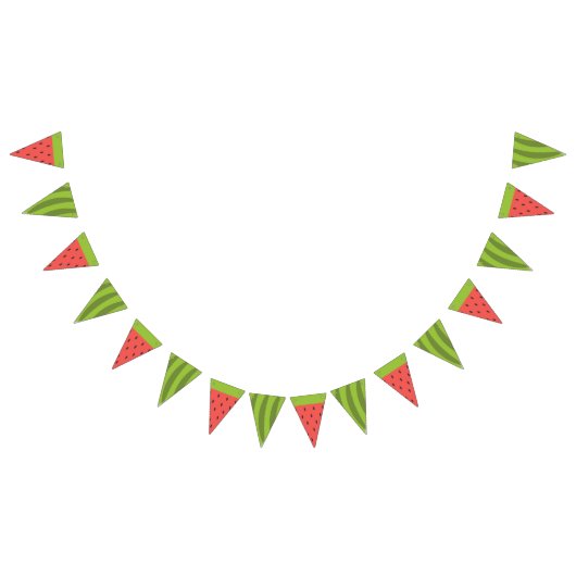 Erfrischende Sommermelone. Wimpelkette (Alle)