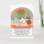 Erfrischende Teapots Freundschaftskarte Dankeskarte (Vorderseite)