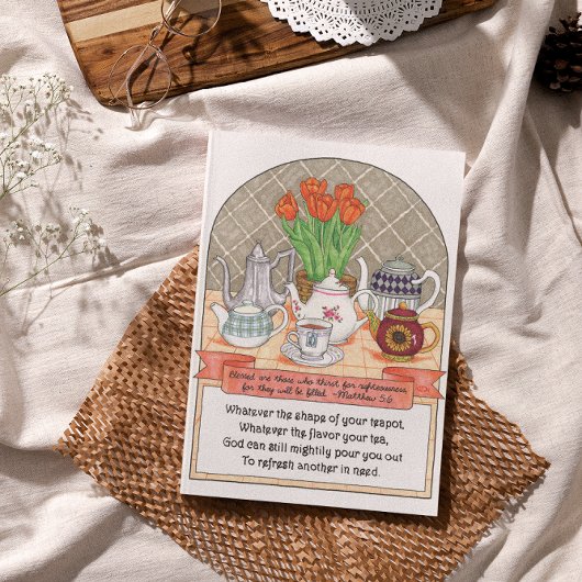 Erfrischende Teapots Geburtstagskarte Karte