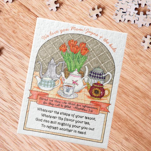 Erfrischende Teapots Personalisiert inspirierend Puzzle
