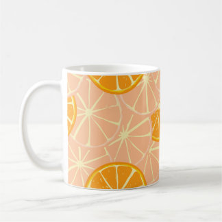 Erfrischende tropische Orangenfrucht Kaffeetasse