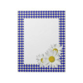 Erfrischende White Daisies Notizblock (Rotiert)