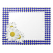 Erfrischende White Daisies Notizblock (Vorderseite)