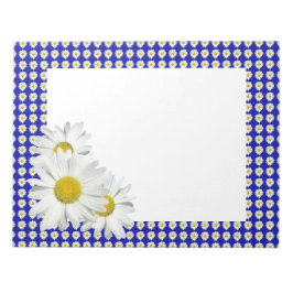 Erfrischende White Daisies Notizblock