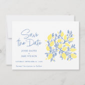 Erfrischende Zitronenweine Save the Date (Vorderseite)