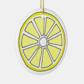 Erfrischende Zitrusfrüchte Zitrusfrüchte-Slice Keramik Ornament (Rechts)