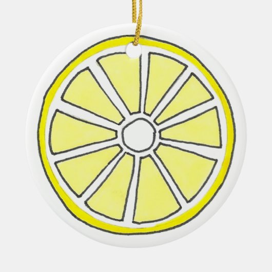 Erfrischende Zitrusfrüchte Zitrusfrüchte-Slice Keramik Ornament (Vorne)