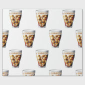 Erfrischender Eiskalter Soda Drink mit Bläschen Geschenkpapier (Flach)