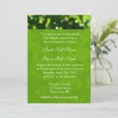 Erfrischender Frühling, Sommer grün Blätter Christ Einladung (Stehend Vorderseite)