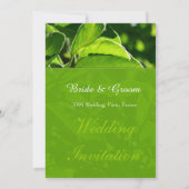 Erfrischender Frühling, Sommer grün Blätter Christ Einladung (Rückseite)