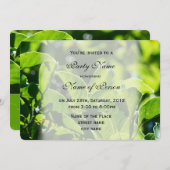 Erfrischender Frühling, Sommer grün Blätter das ga Einladung (Vorne/Hinten)